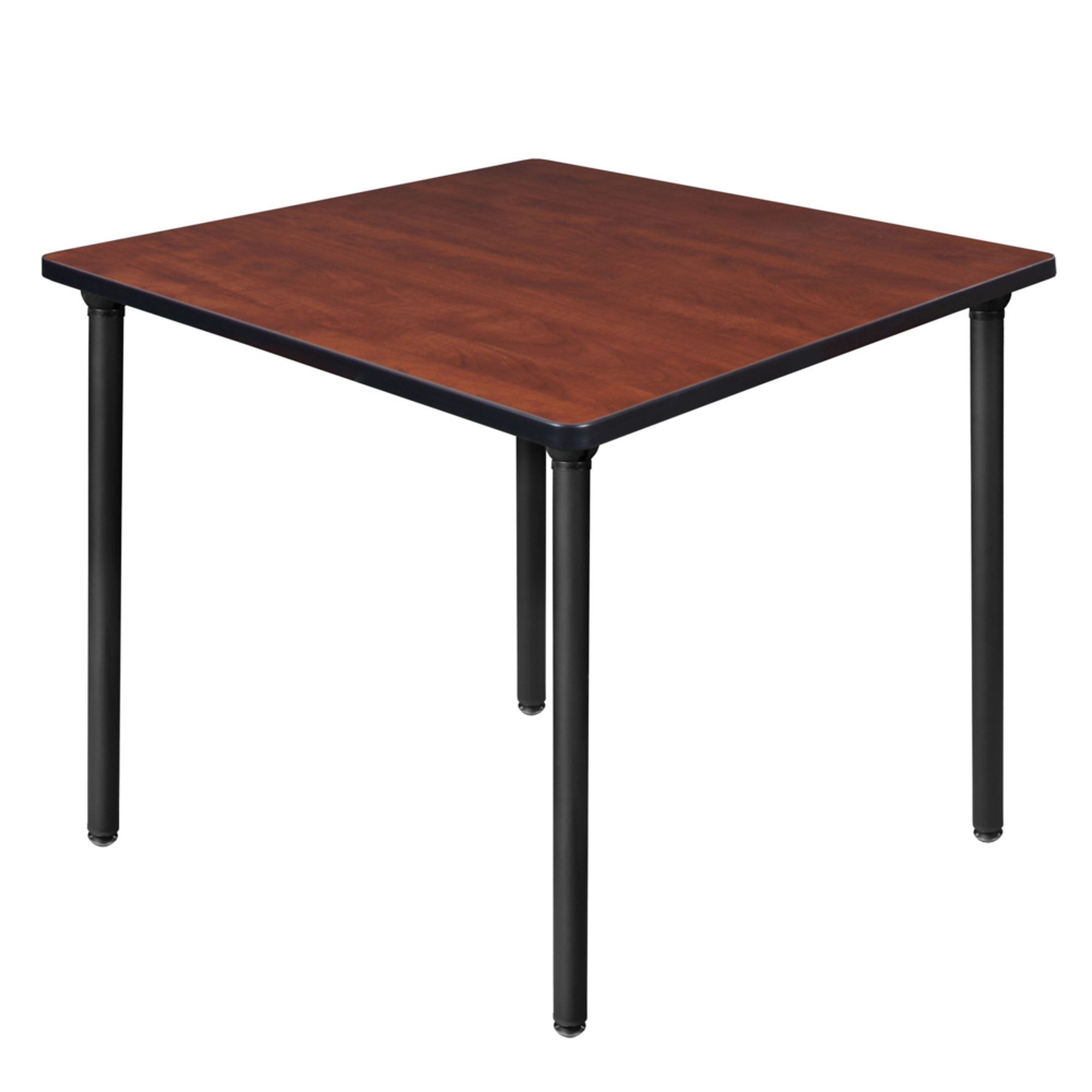 Regency Kee Medium Square Breakroom Table — 36in., Cherry/Maple Top, Black Folding Legs, Model# TBF3636CHBK